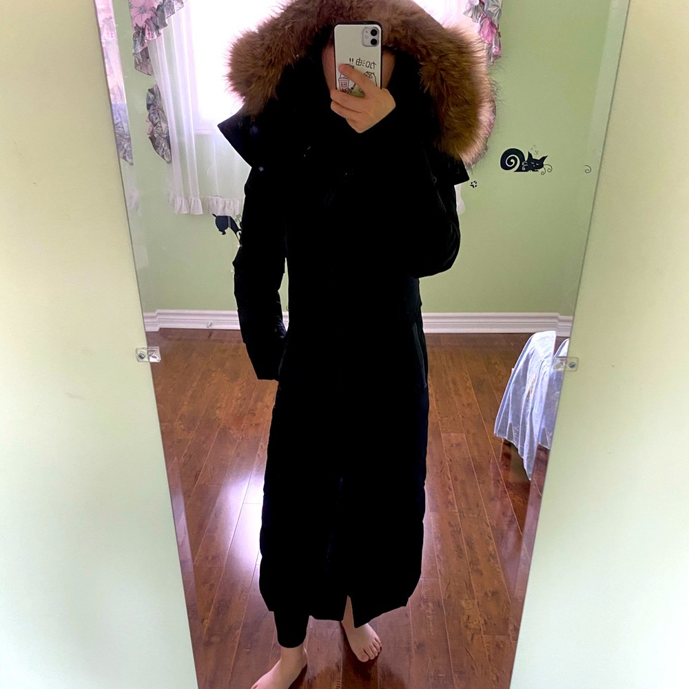 Mackage Maxi length down coat with removable fur